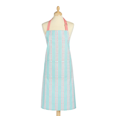 BLUE AND PINK DITSY KITCHEN APRON