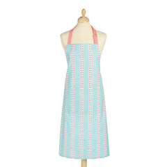 BLUE AND PINK DITSY KITCHEN APRON