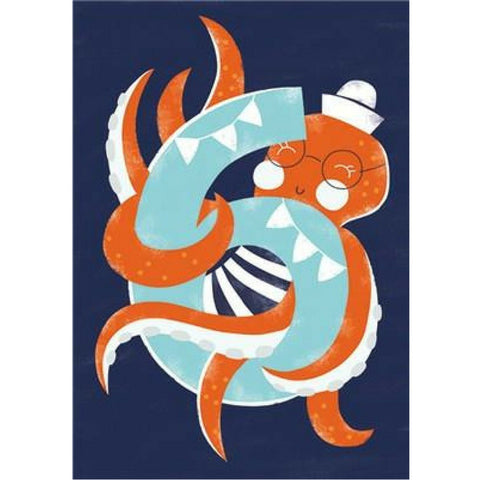 6th Birthday Octopus Card
