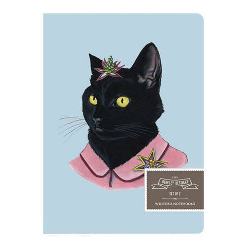 BERKLEY BESTIARY ANIMAL PORTRAIT SET OF 2 WRITERS NOTEBOOKS