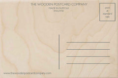 BARN OWL WOODEN POSTCARD