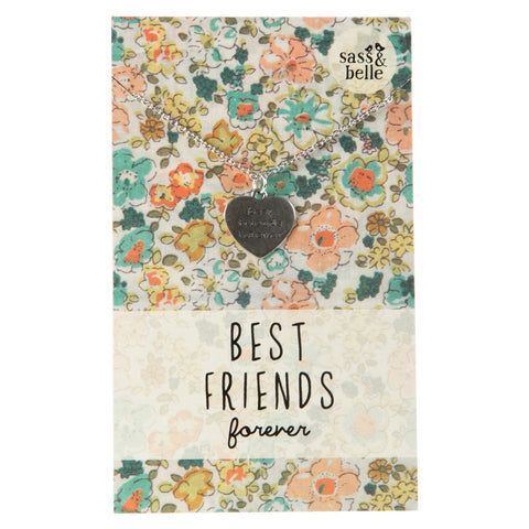 Best Friends Forever Heart Necklace