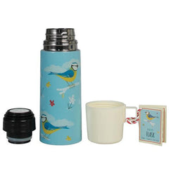 BLUE TIT FLASK AND CUP