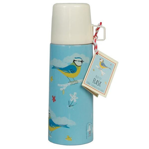 BLUE TIT FLASK AND CUP