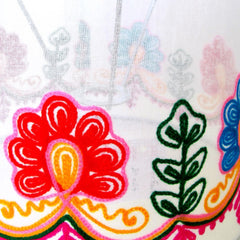 Embroidered Bohemian White Lampshade