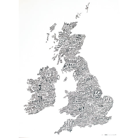 BRITISH ISLES PLACES MAP