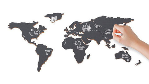 CHALKBOARD WORLD MAP
