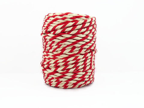 BAKERS CHUNKY TWINE IN BEEFEATER RED AND WHITE