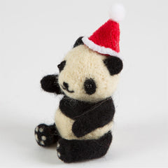BARNABY PANDA BEAR CHRISTMAS DECORATION