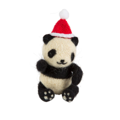 BARNABY PANDA BEAR CHRISTMAS DECORATION
