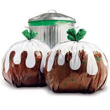 CHRISTMAS PUDDING BIN BAGS
