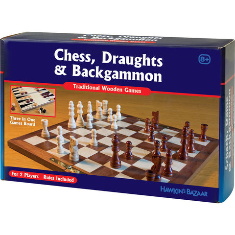 3 IN 1 CLASSIC WOODEN GAMES