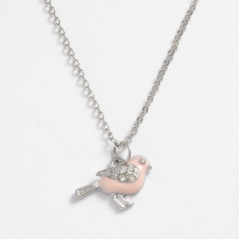 BIRD ENAMEL PENDANT NECKLACE
