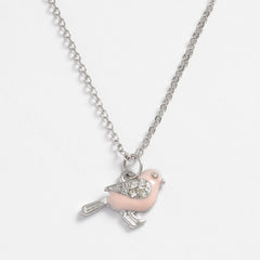 BIRD ENAMEL PENDANT NECKLACE
