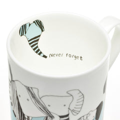 ELEPHANTS NEVER FORGET MUG