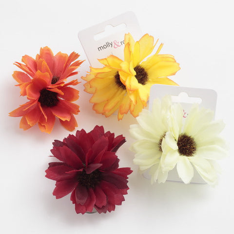 FABRIC FLOWER HAIR CLIP