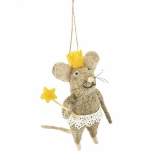 FELT FAIRY MOUSE DECORATION
