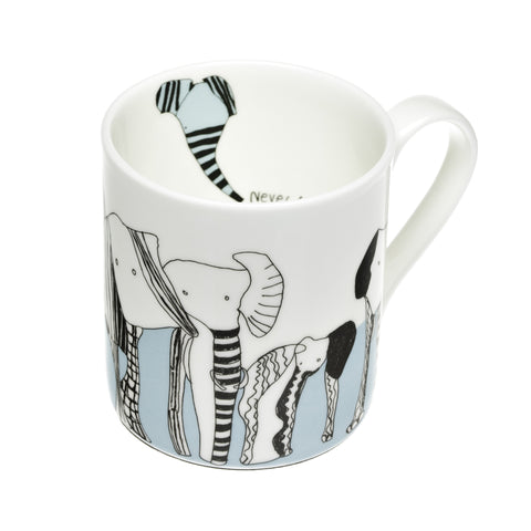 ELEPHANTS NEVER FORGET MUG