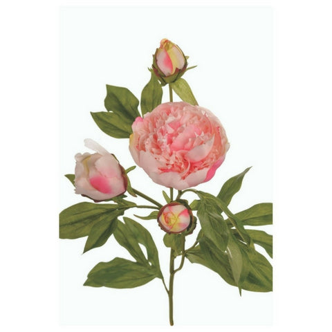 Artificial Pink Peony Flowers