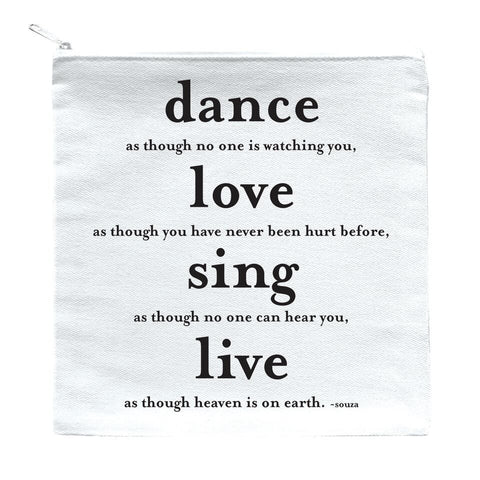 DANCE LOVE SIGN CANVAS POUCH