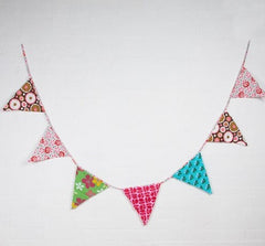 Bright Retro Fabric Triangle Bunting