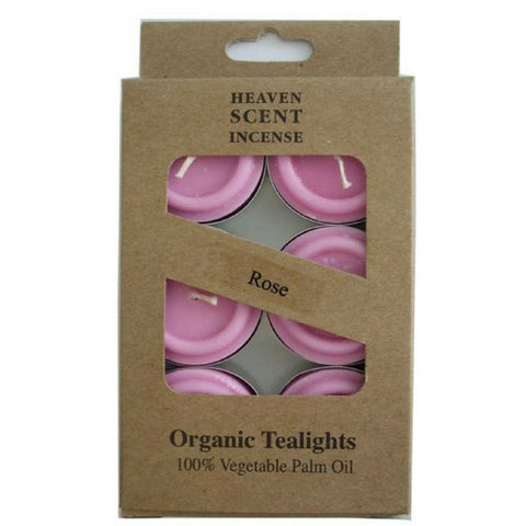 BOX OF 6 ROSE FRAGRANCE TEA LIGHTS