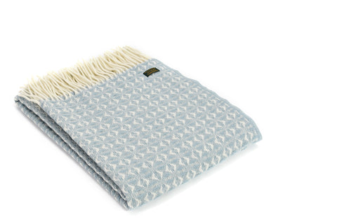 COBWEAVE THROW IN DUCK EGG BLUE