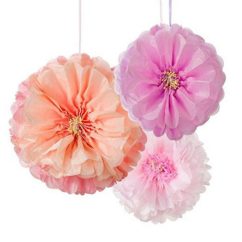 Blush Pom Pom Decorations