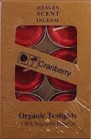 BOX OF 6 CRANBERRY FRAGRANCE TEA LIGHTS