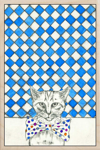 CAT WOODEN POSTCARD