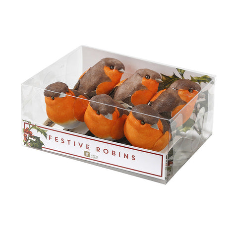 Festive Clip-on Robins by Talking Tables