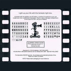 A4 LIGHT BOX WITH 10 COLOUR EMOJI AND 90 BLACK CHARACTERS