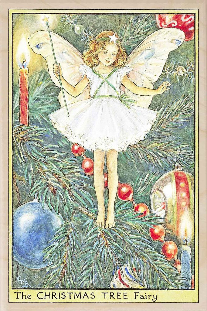 CHRISTMAS FAIRY WOODEN POSTCARD